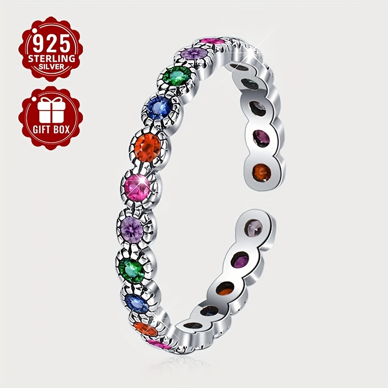 Women's Vintage Flower Open Ring 925 Silver 1.28g